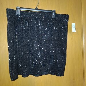 Maurices Black Sequin Pencil Skirt